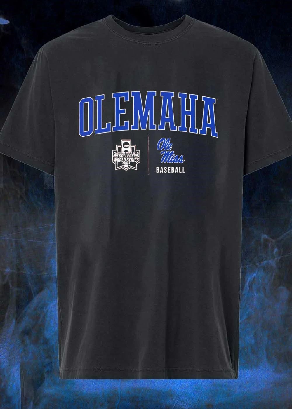 Ole Miss Baseball Apparel OLEMAHA College World Series T-Shirt