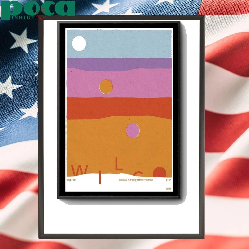 Wilco August 17, 2025 Gerald R. Ford Amphitheater, Vail, CO Poster shirt