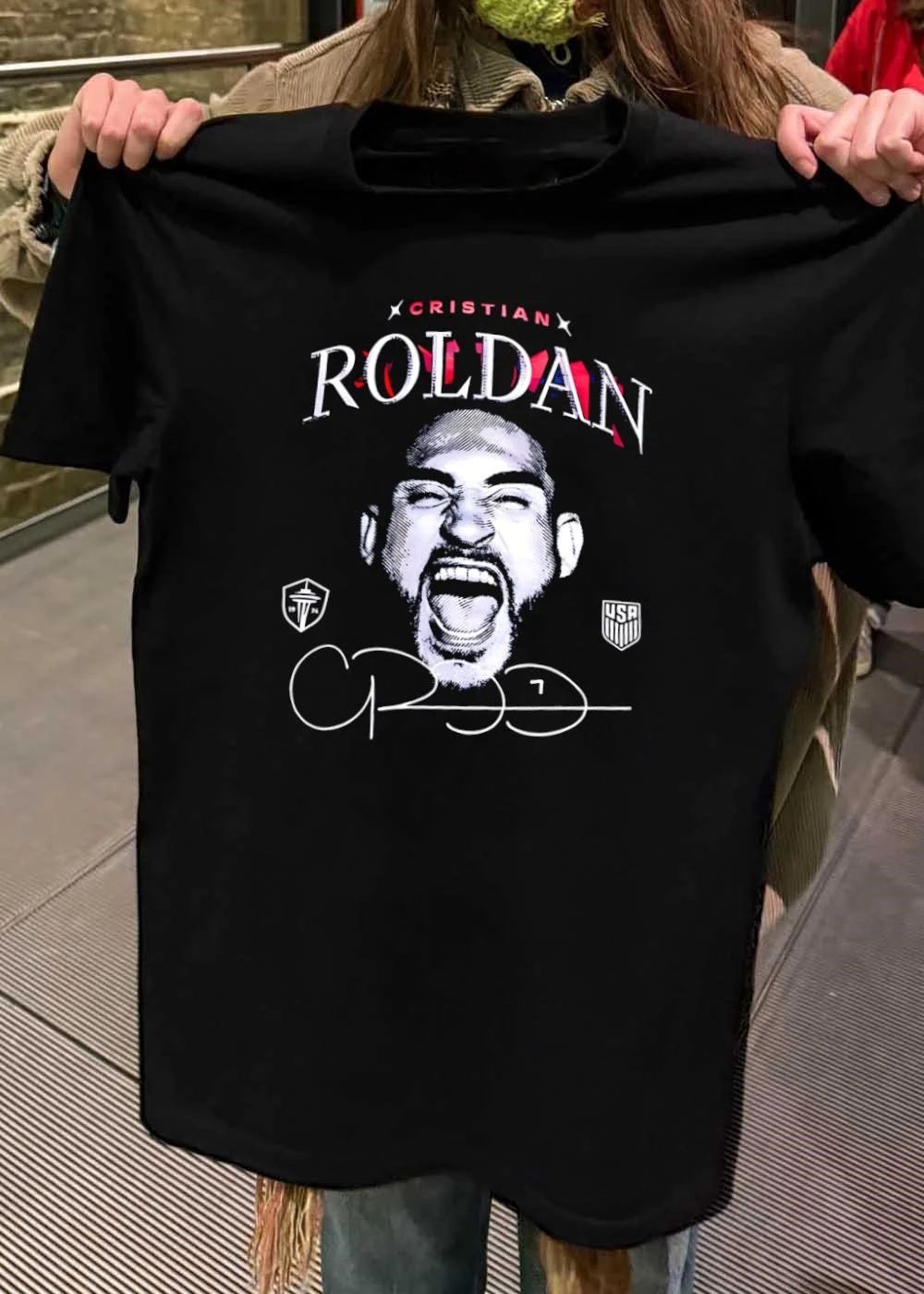 Cr7 Cristian Roldan Screaming Seattle Sounders USA T-Shirt