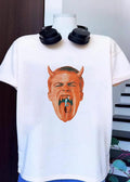 Cleaner at Work Devil Face Graphic T-Shirt