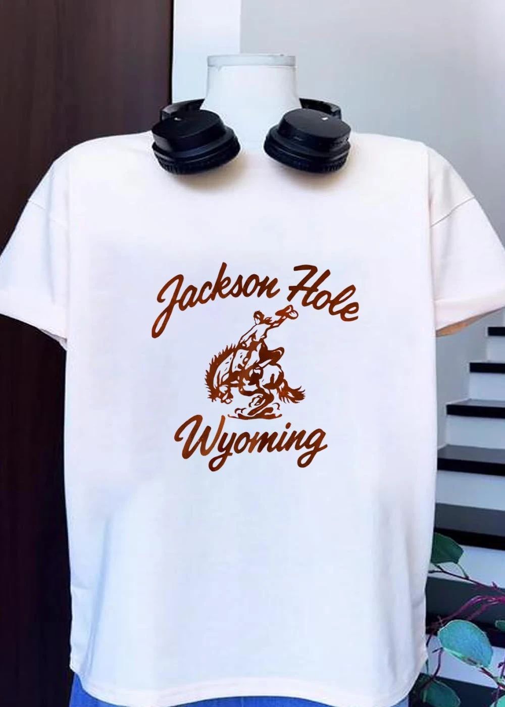 Jackson Hole Wyoming Cowboy Riding Horse shirt