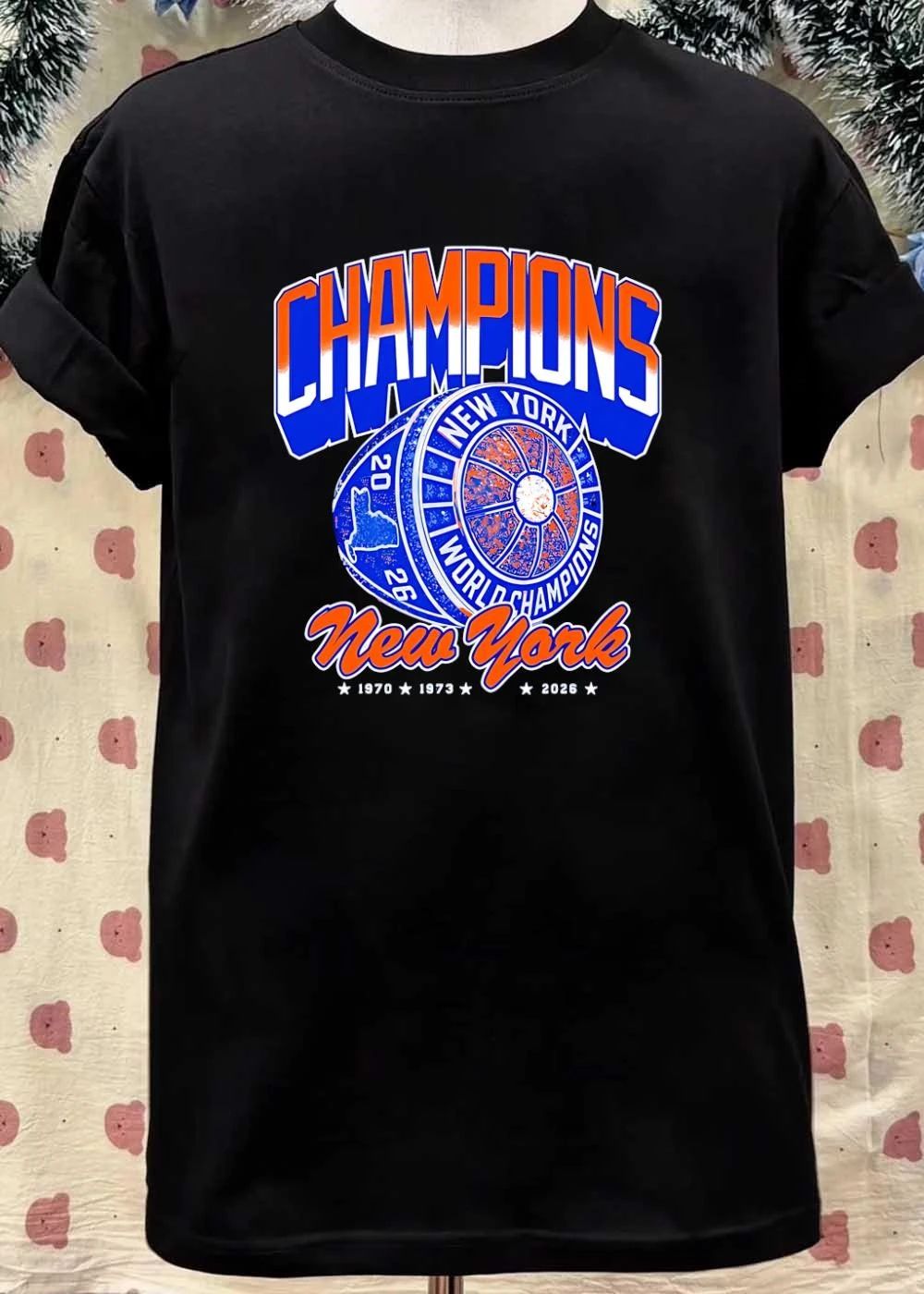 Champions Celebrate New York World Champions 1970 1973 2026 Knicks T-Shirt