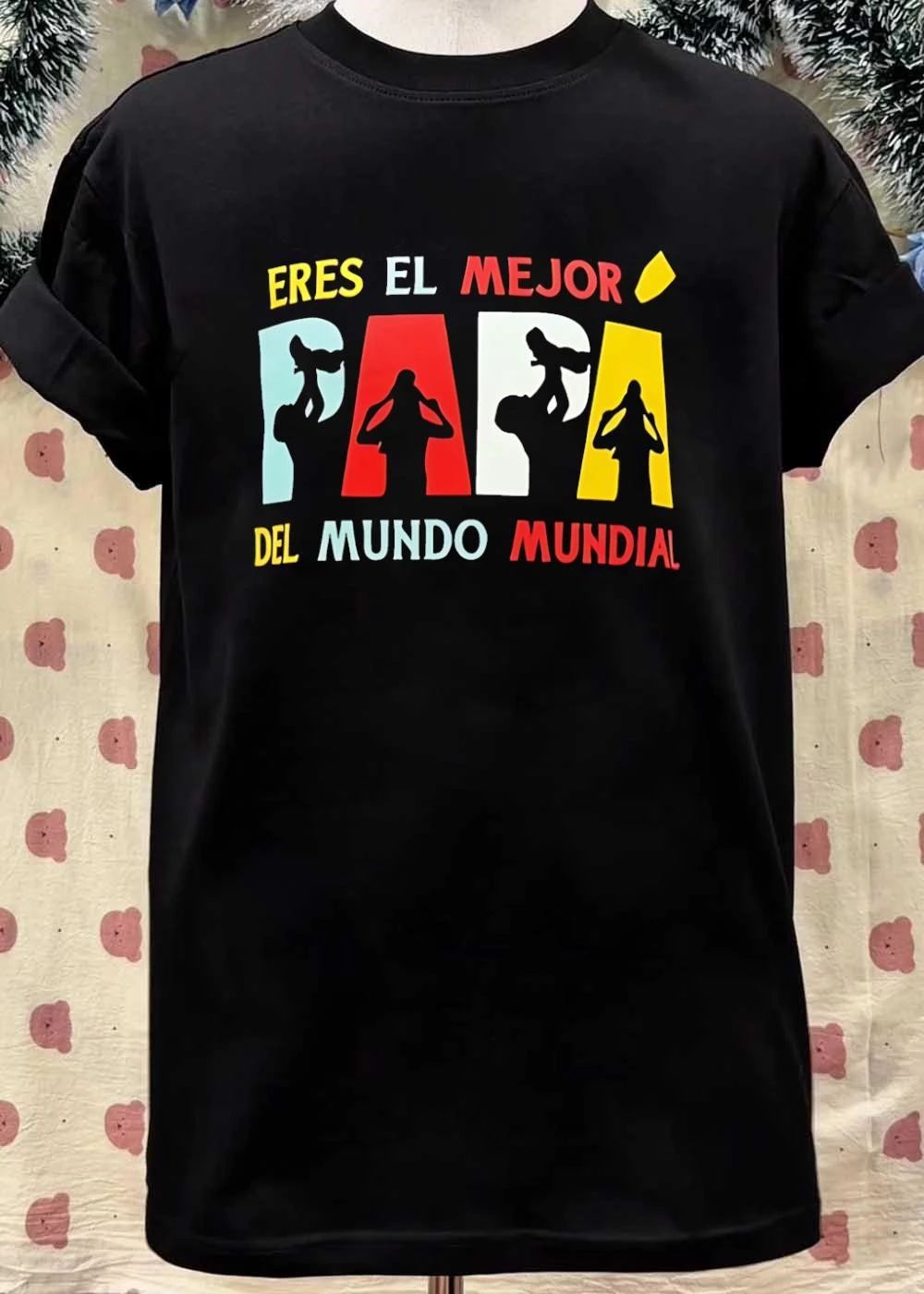 Eres El Mejor Papa Del Mundo Mundial Colorful Silhouettes Shirt