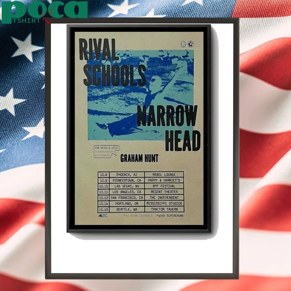 Rival Schools Narrow Head Graham Hunt Poster shirt