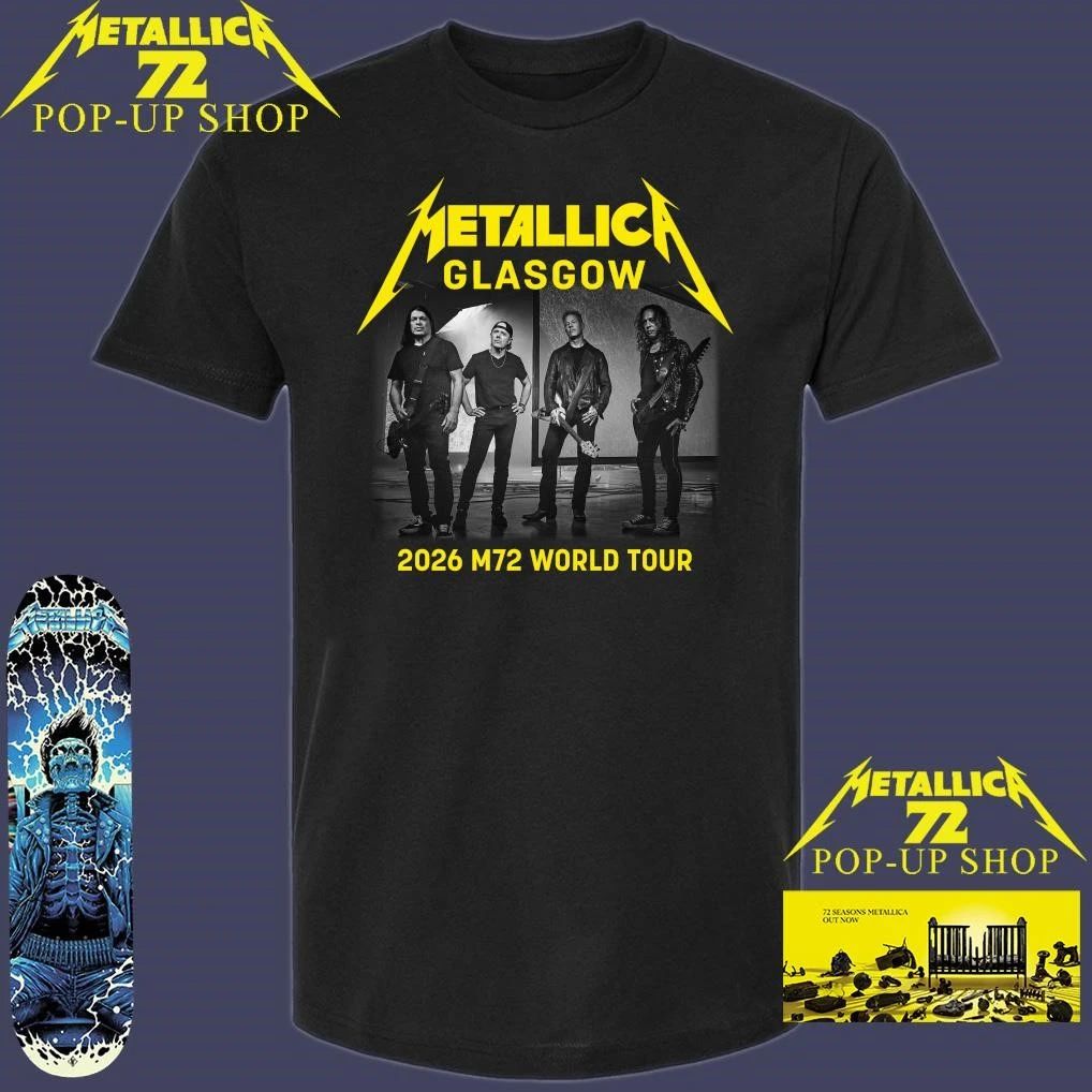 Metallica M72 Glasgow, Scotland 2026 Band Members World Tour T-Shirt