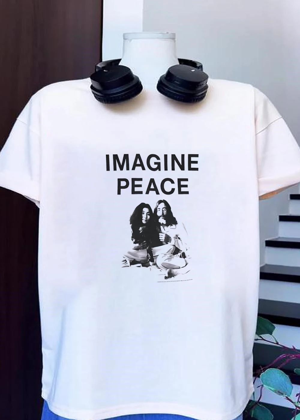 Imagine Peace John Lennon Yoko Ono Bed-In Shirt