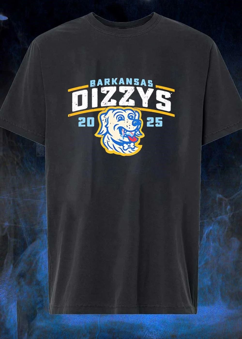 Barkansas Dizzys Dog 20 25 Playing Baseball Logo T-Shirt