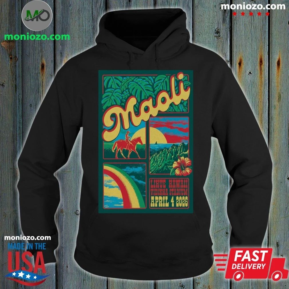 Original Maoli Music Vidinha Stadium Lihue, HI April 4 2026 Poster T-Shirt – Best Gift for Music Fans