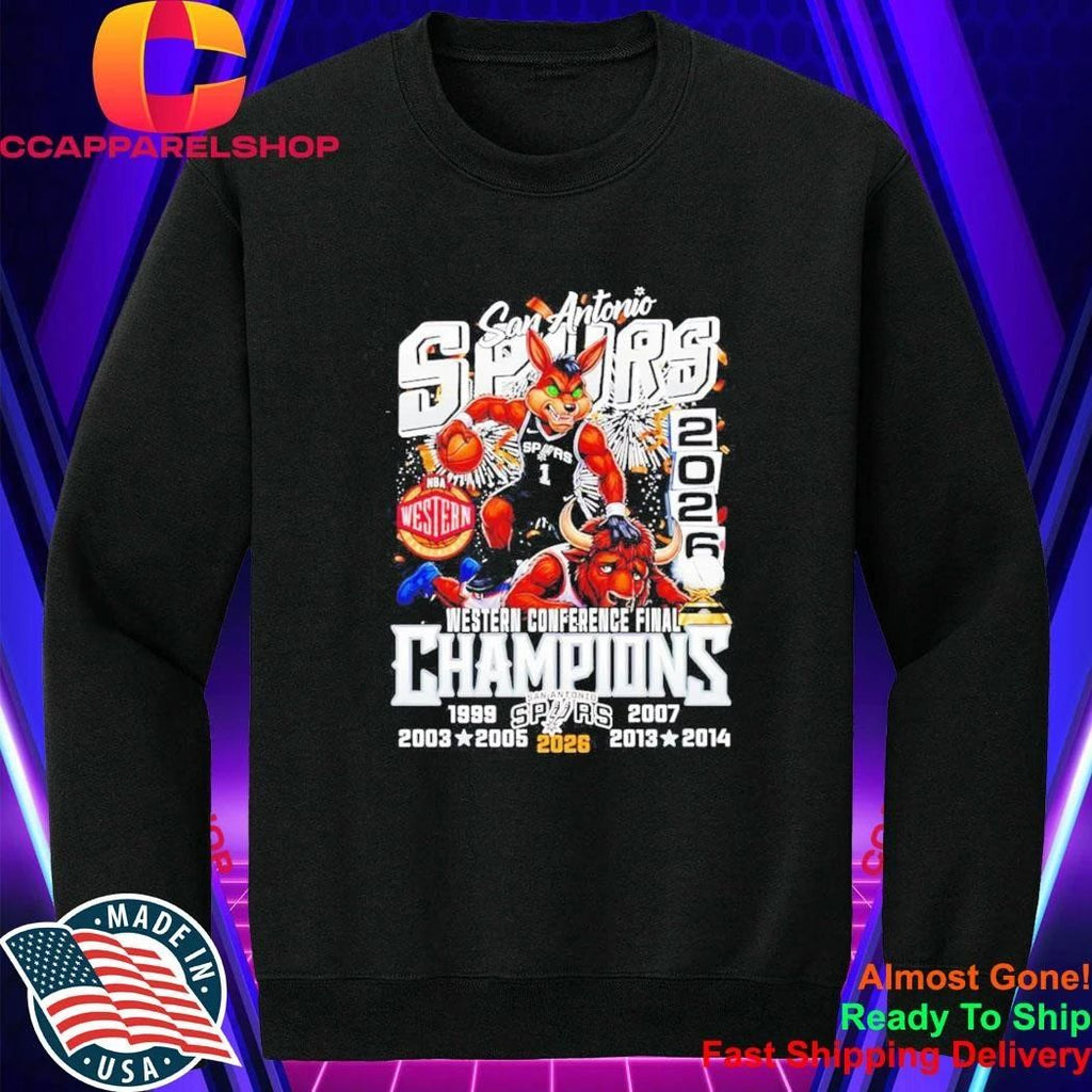 San Antonio Spurs 2026 Western Conference Final Champions Coyote Bull Shirt