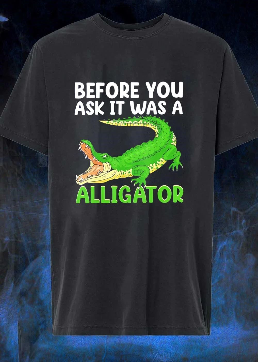 Before You Ask It Was A Green Alligator Open Mouth Illustration shirt