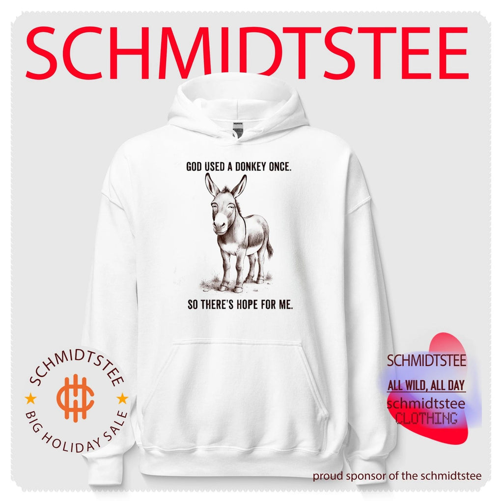 God used a donkey once so there’s hope for me cartoon donkey shirt
