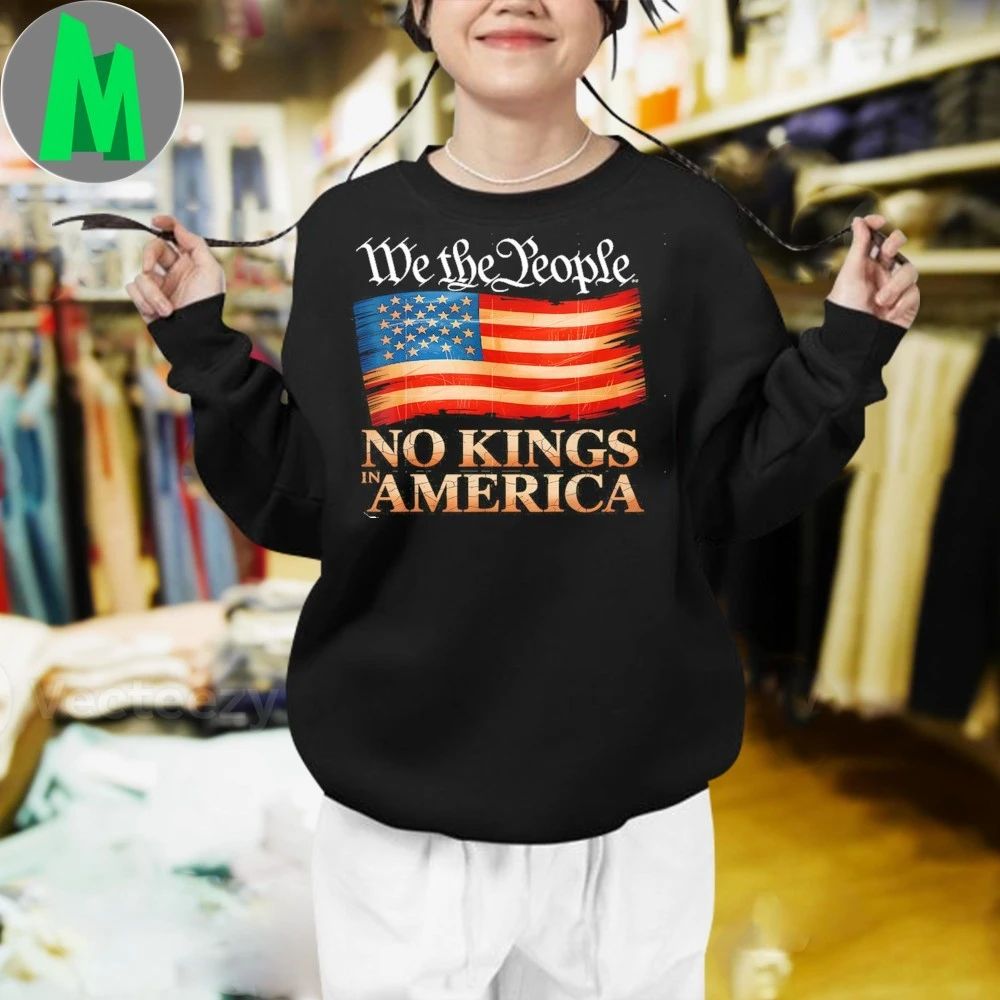 No Kings in America US Flag Shirt