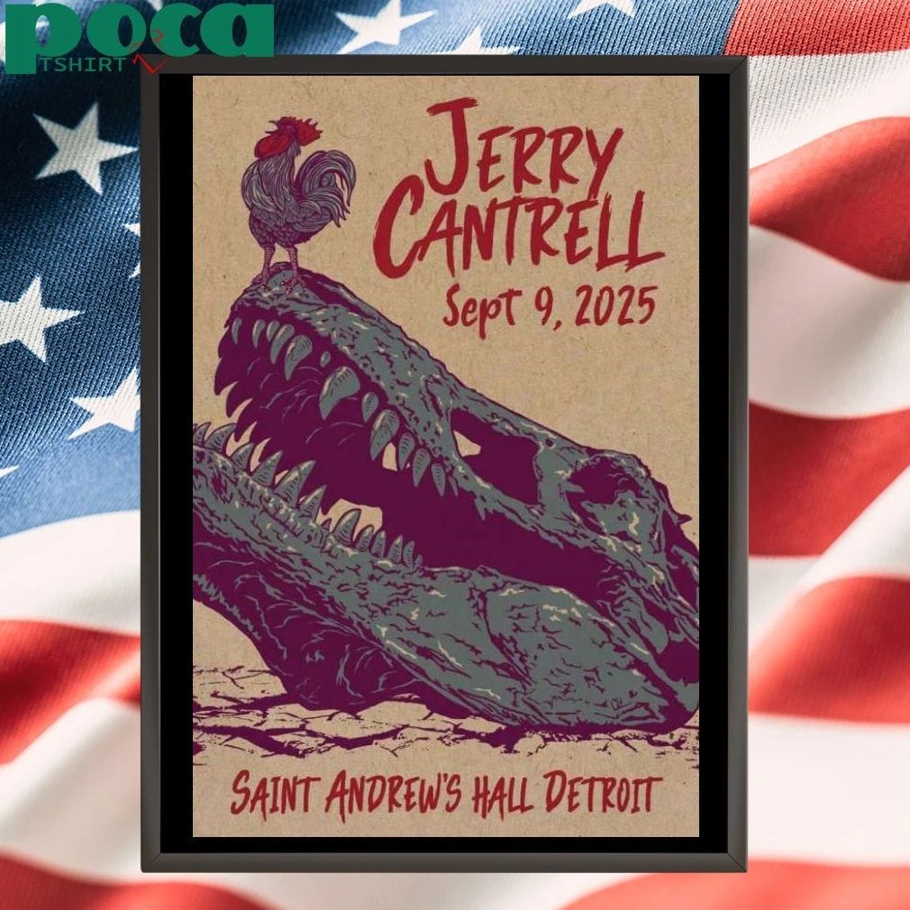 Jerry Cantrell Fall Tour 2025 Detroit, MI Poster T-shirt