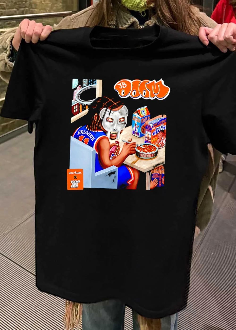 Jalen Brunson MF DOOM Eat League Capn Clutch Shirt