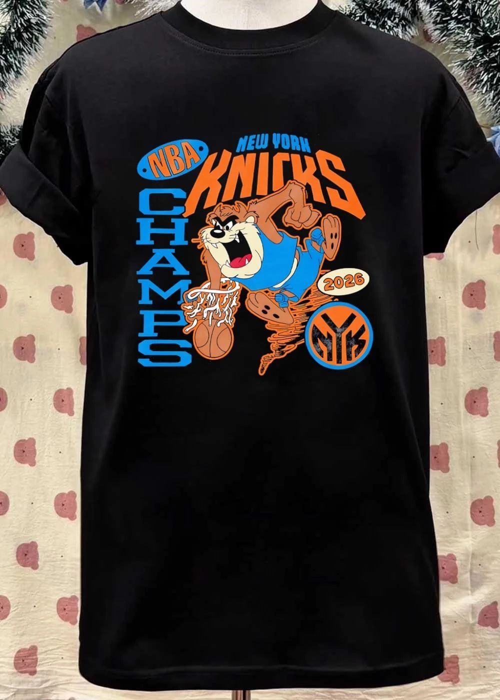 NBA Knicks Champs 2026 Featuring Tasmanian Devil Basketball shirt