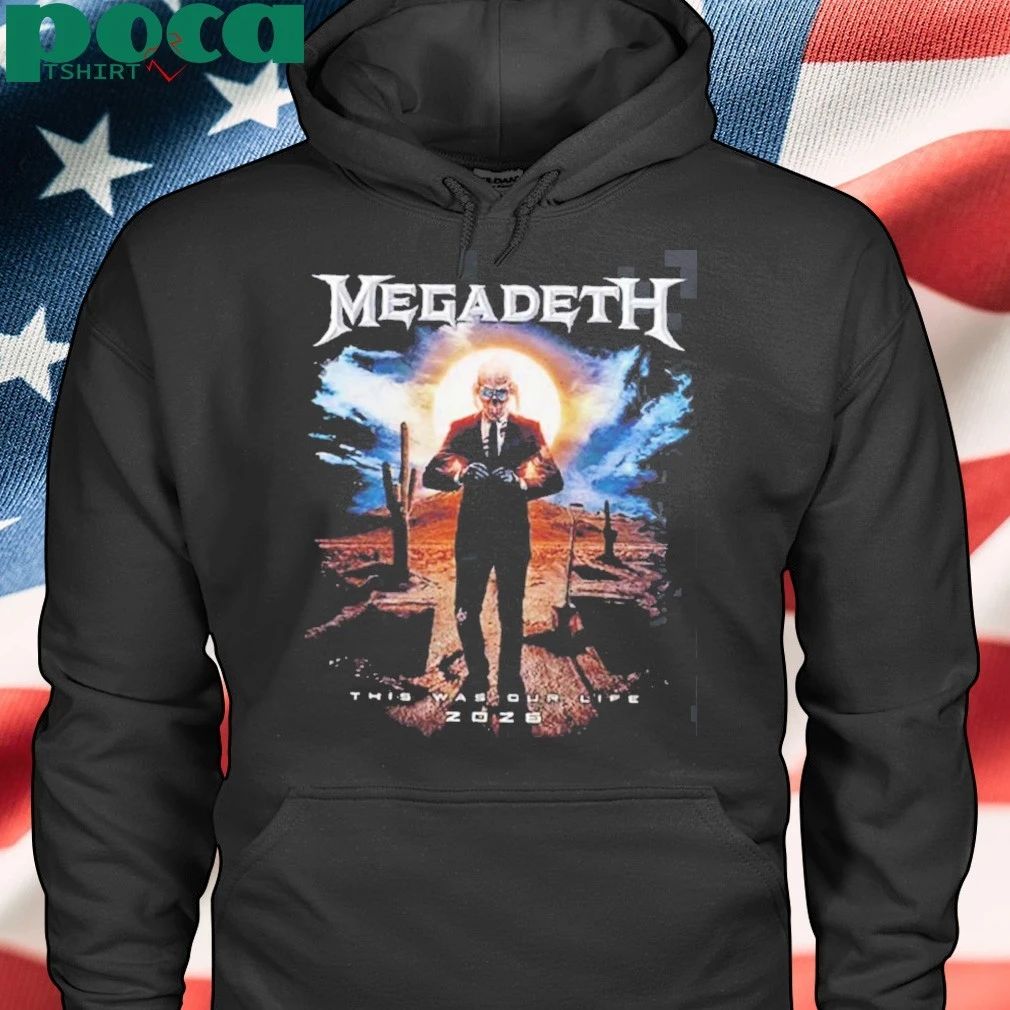 Megadeth This Was Our Life 2026 Latin America Tour Merch Official Gentle Vic Rattlehead With Dates Back T-Shirt