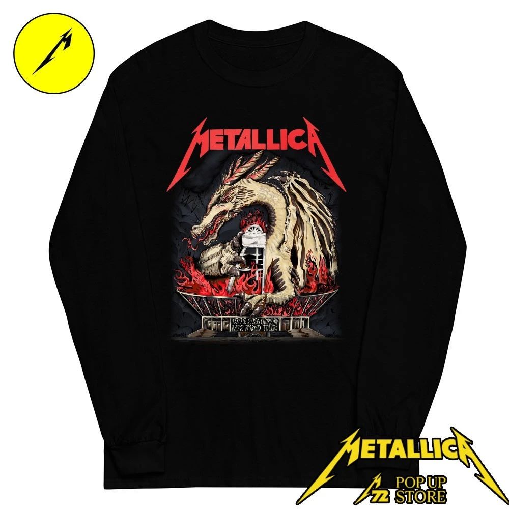 Vintage Metallica Chorzow 2026 Concert Shirt – M72 World Tour Dragon Limited Edition Merch