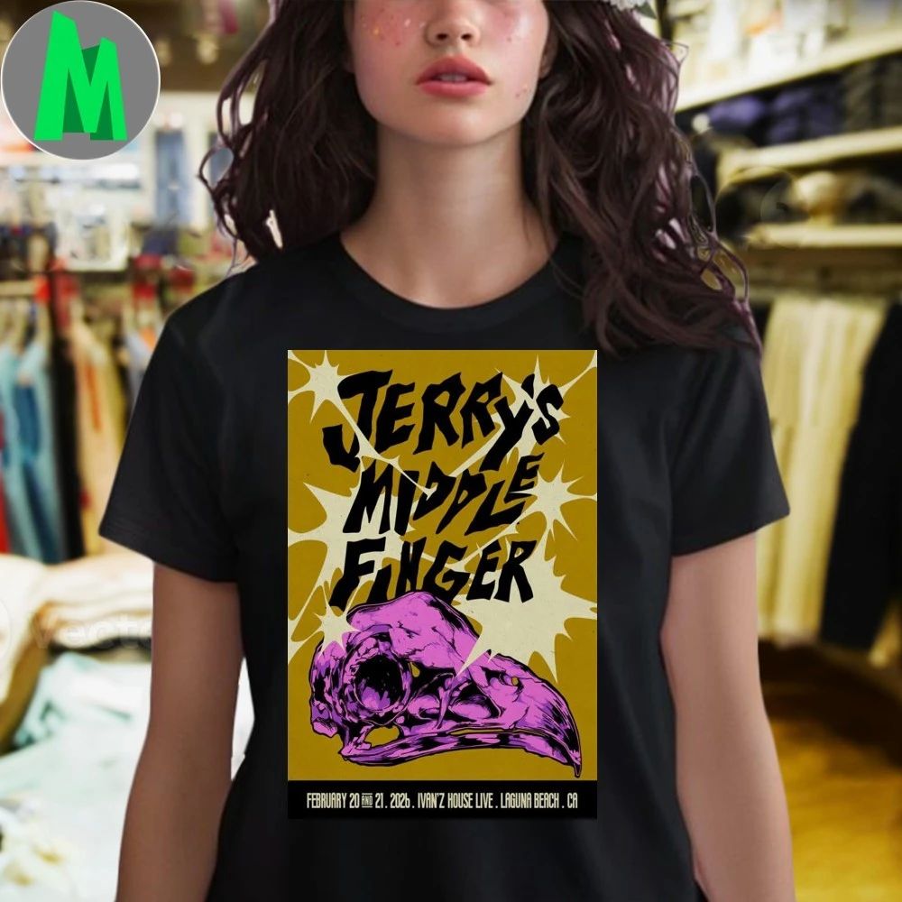 Laguna Beach Jerry’s Middle Finger Feb 21 2026 Poster Shirt