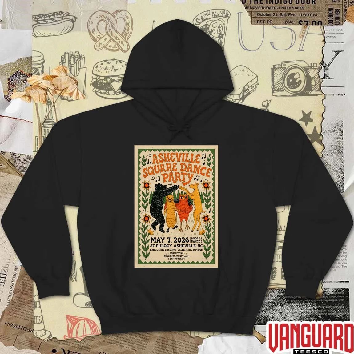 Asheville Square Dance Party Eulogy Asheville NC May 7 2026 Poster t-shirt