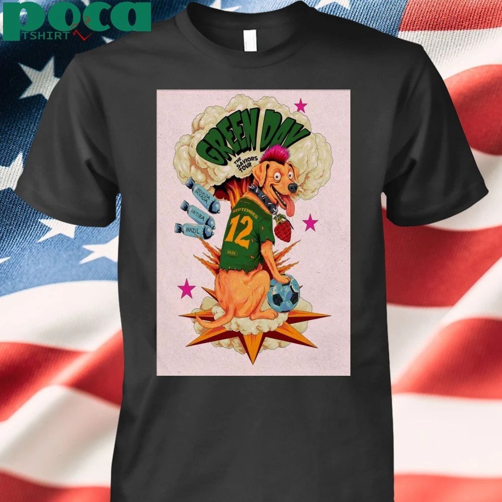 Green Day Curitiba Tour On Sep 12 2025 Poster T-Shirt