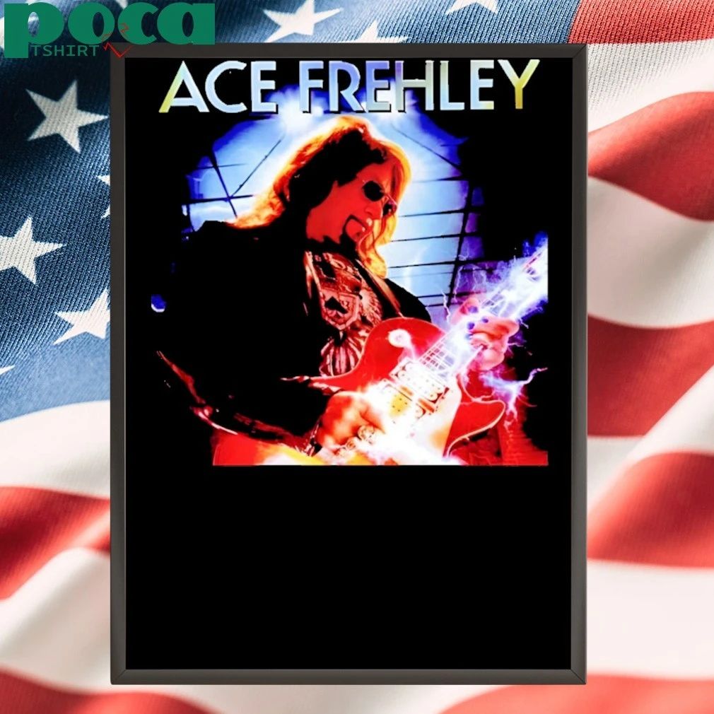RIP Ace Frehley Memorial playing guitar T-Shirt
