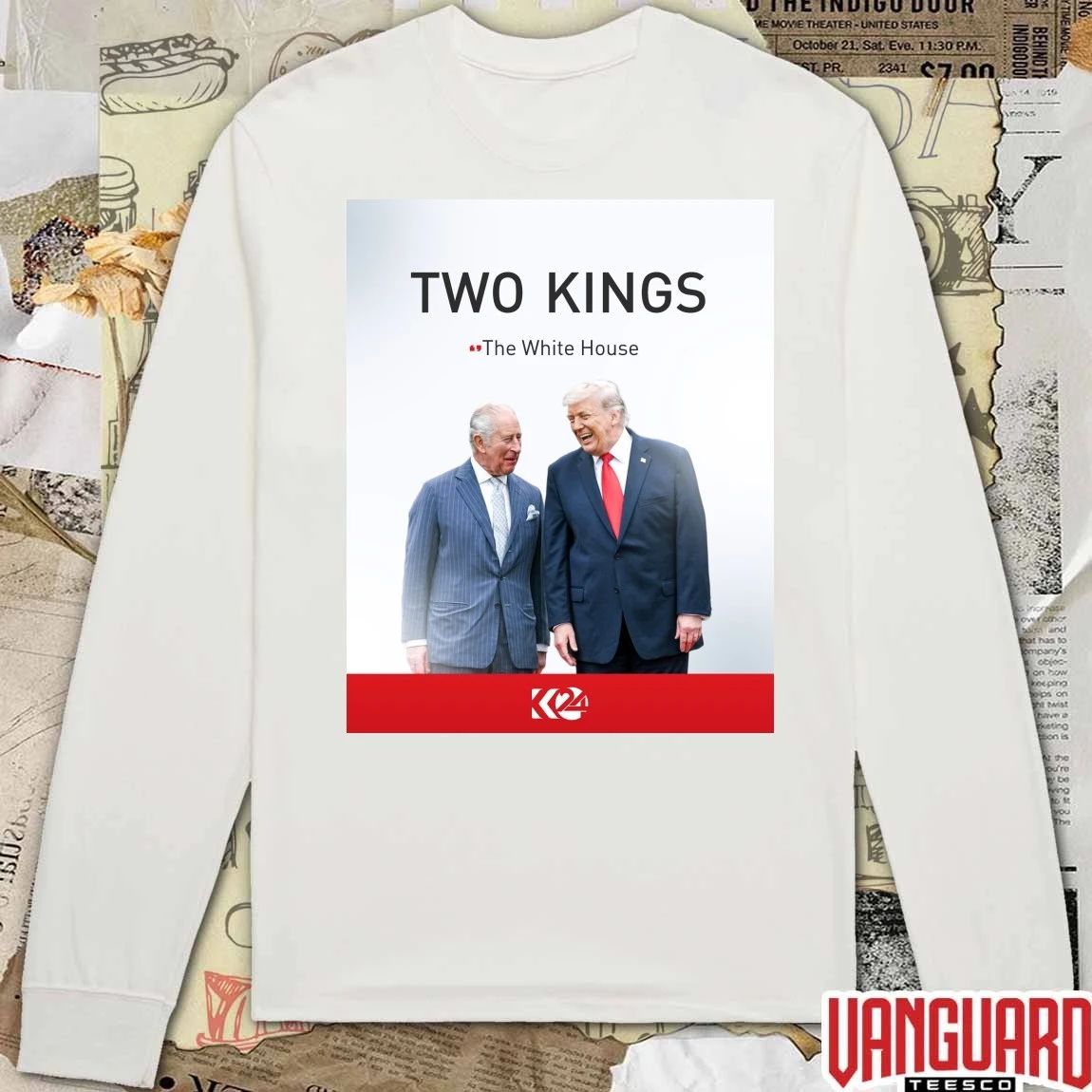 Donald Trump and King Charles III Two Kings The White House Poster t-shirt