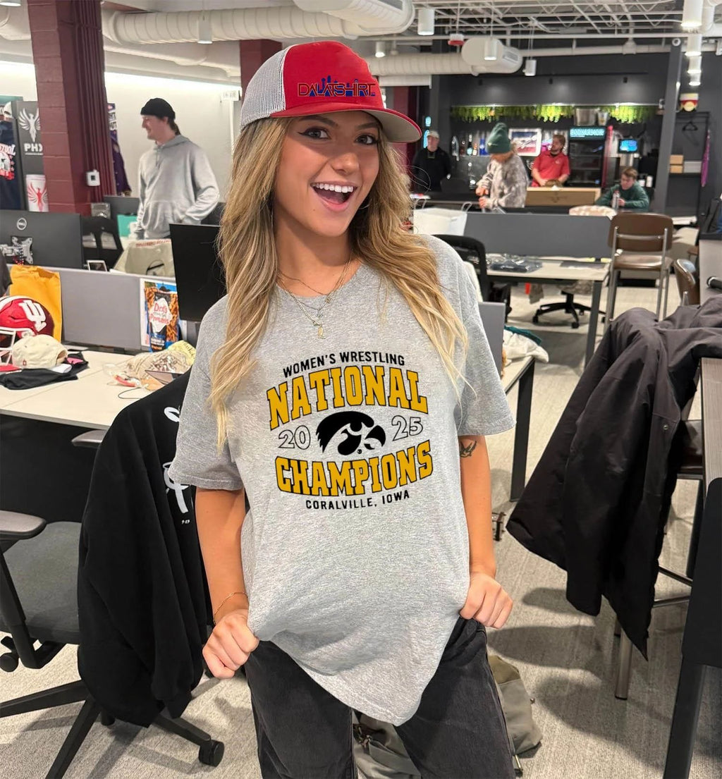 Iowa Women’s Wrestling National 2025 Back 2 Back Champs shirt