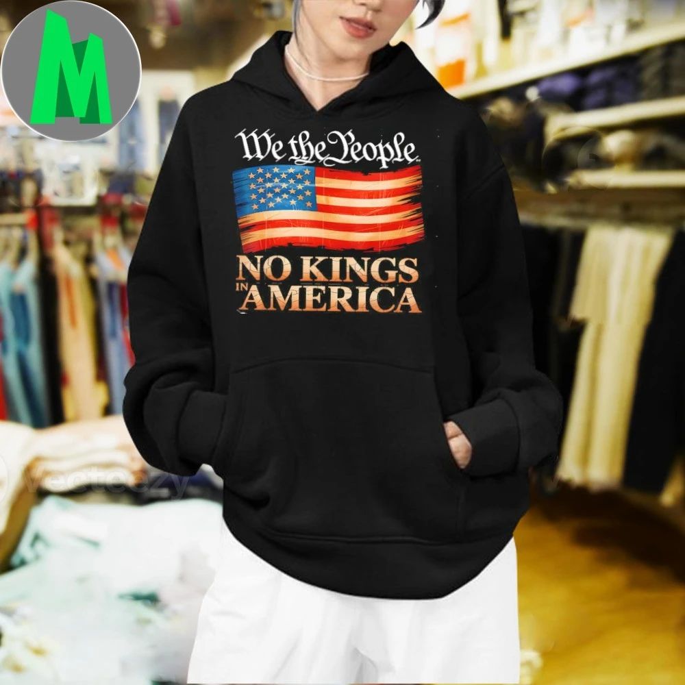 No Kings in America US Flag Shirt