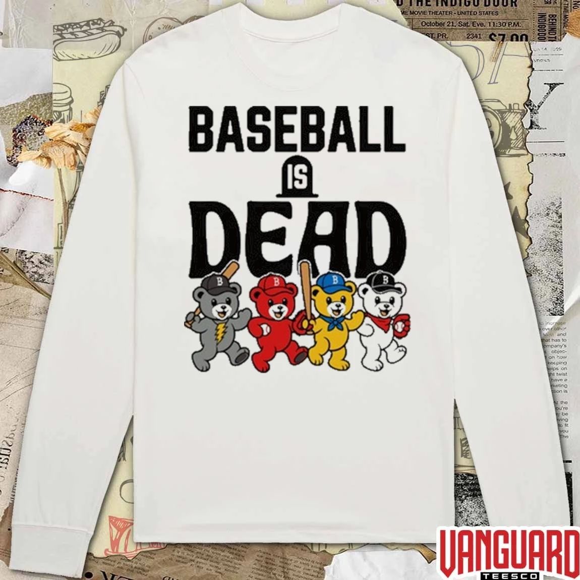 Grateful Baseball Is Dead Night Dancing Bears t-shirt