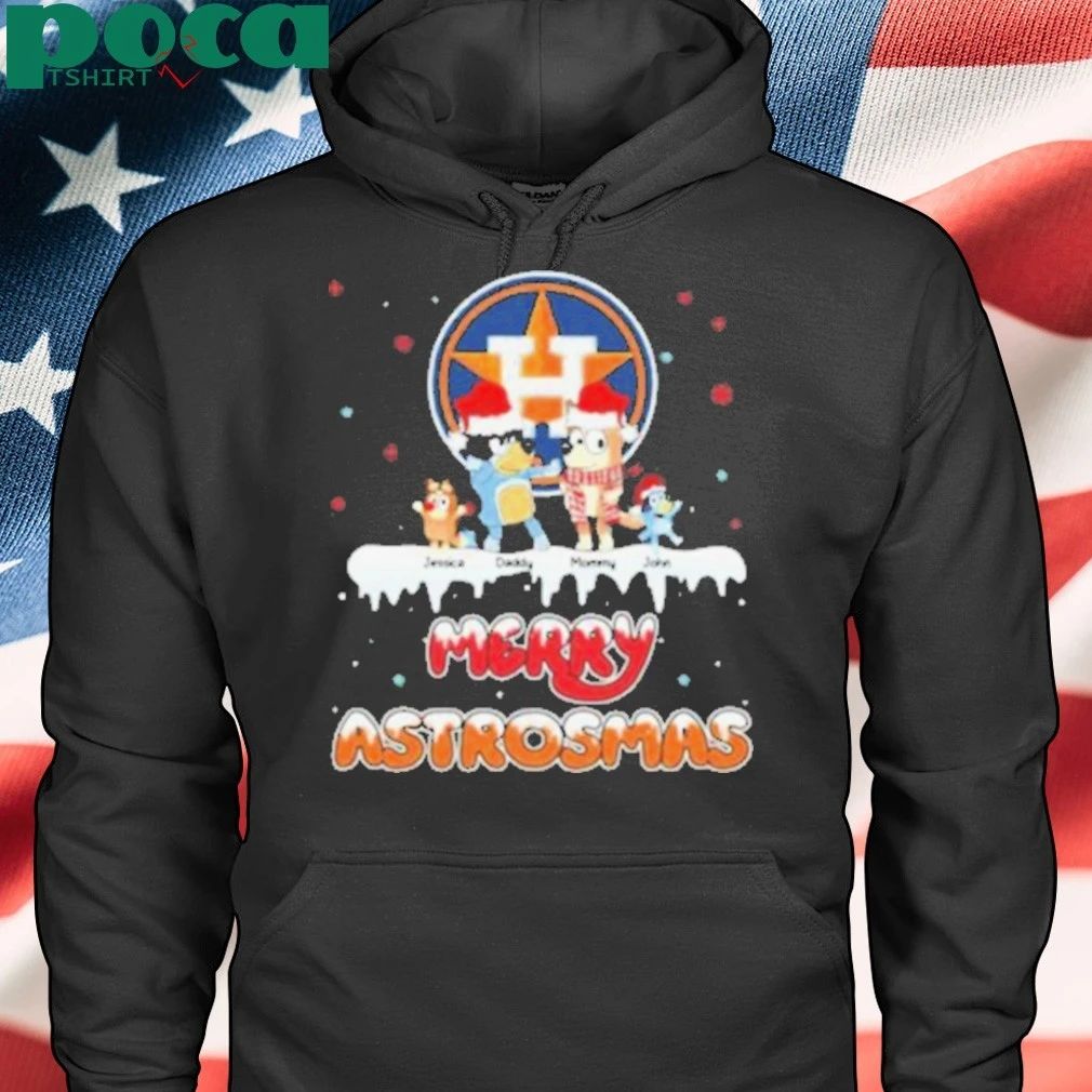 Houston Astros Bluey Family Christmas Personalized MLB Baseball Shirt