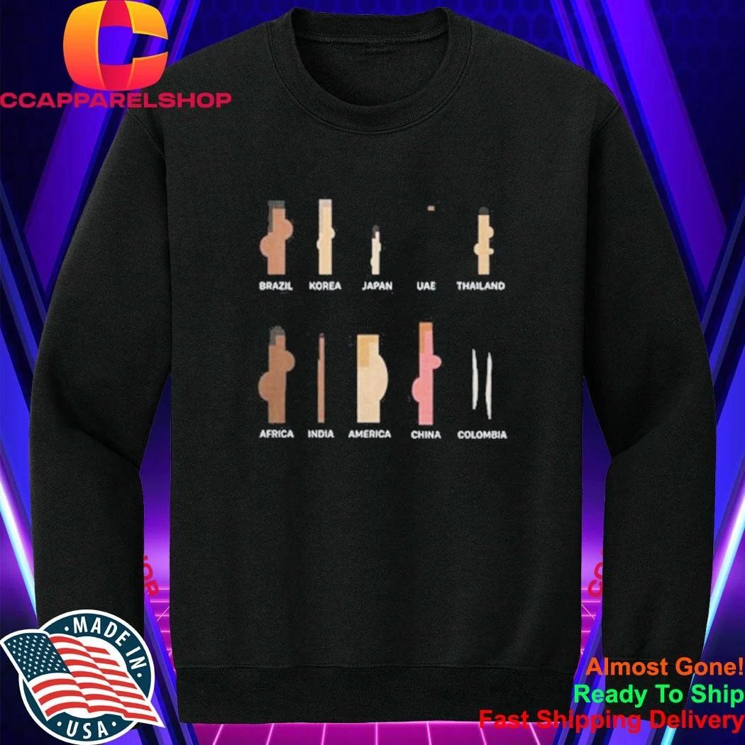 BRAZIL, KOREA, JAPAN, UAE, THAILAND, AFRICA, INDIA, AMERICA, CHINA, COLOMBIA Shirt