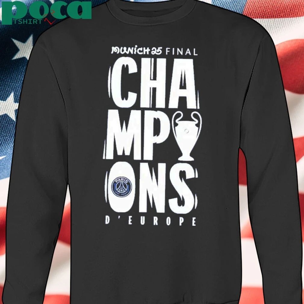 Munich 25 Final PSG UCL Champions 2025 Large Graphic T-Shirt