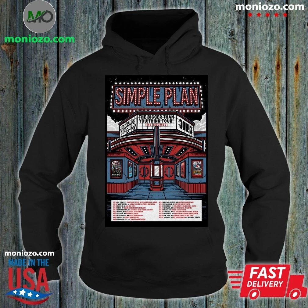 Simple Plan The Bigger Than You Think 2026 Shows Poster Shirt