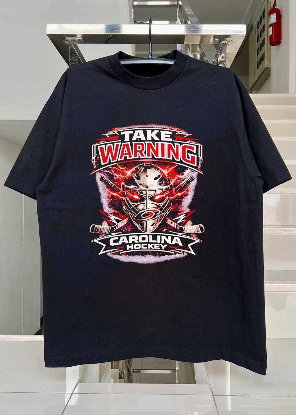 Carolina Hurricanes Hockey Fan Apparel Take Warning Carolina Hockey T-Shirt