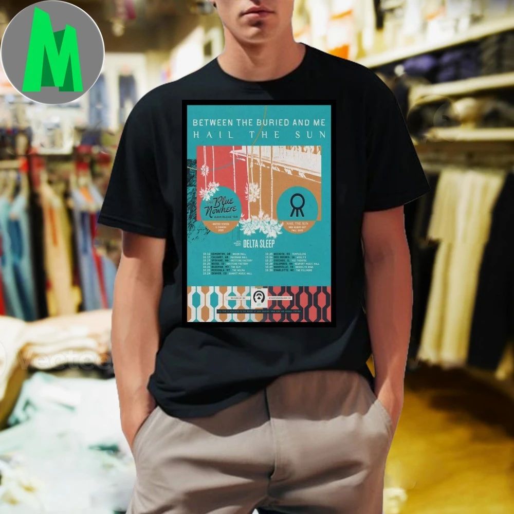 Between the Buried and Me The Blue Nowhere Album Release Tour 2025 Poster Shirt