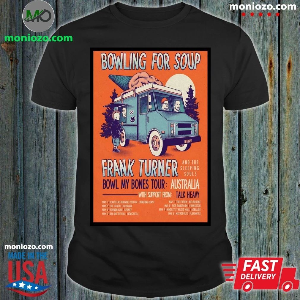 Bowling For Soup Bowl My Bones Tour 2026 Australia Poster T-Shirt