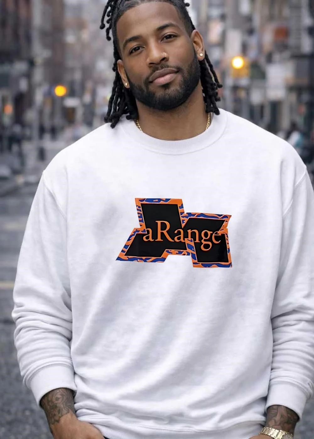 Arange Tiger Pattern Graphic T-Shirt