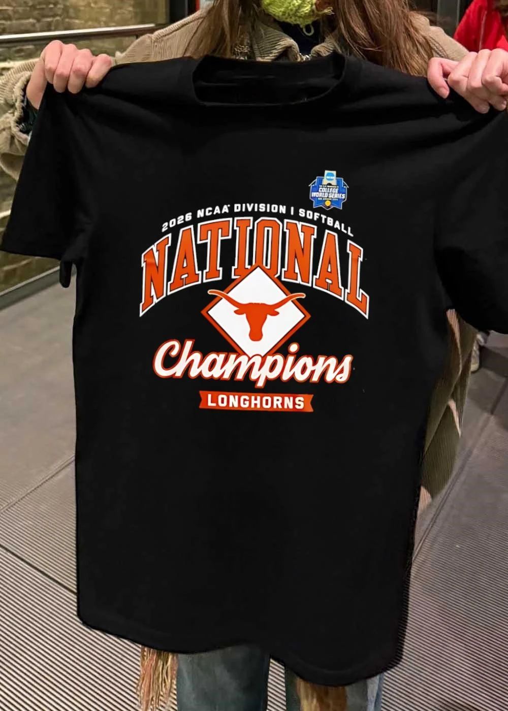 Texas Longhorns Black 2026 NCAA Softball National Champions Locker Room shirt