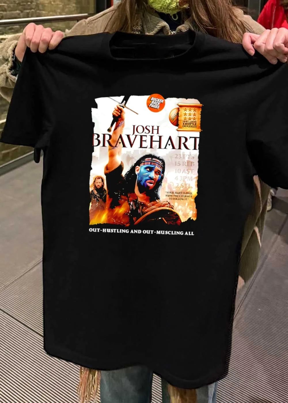 Josh Hart Out-hustling and Out-muscling All 23 PTS 15 REB 10 AST 4 3PM 2 STL Your Hart Is Free Have the Courage to Follow It T-Shirt