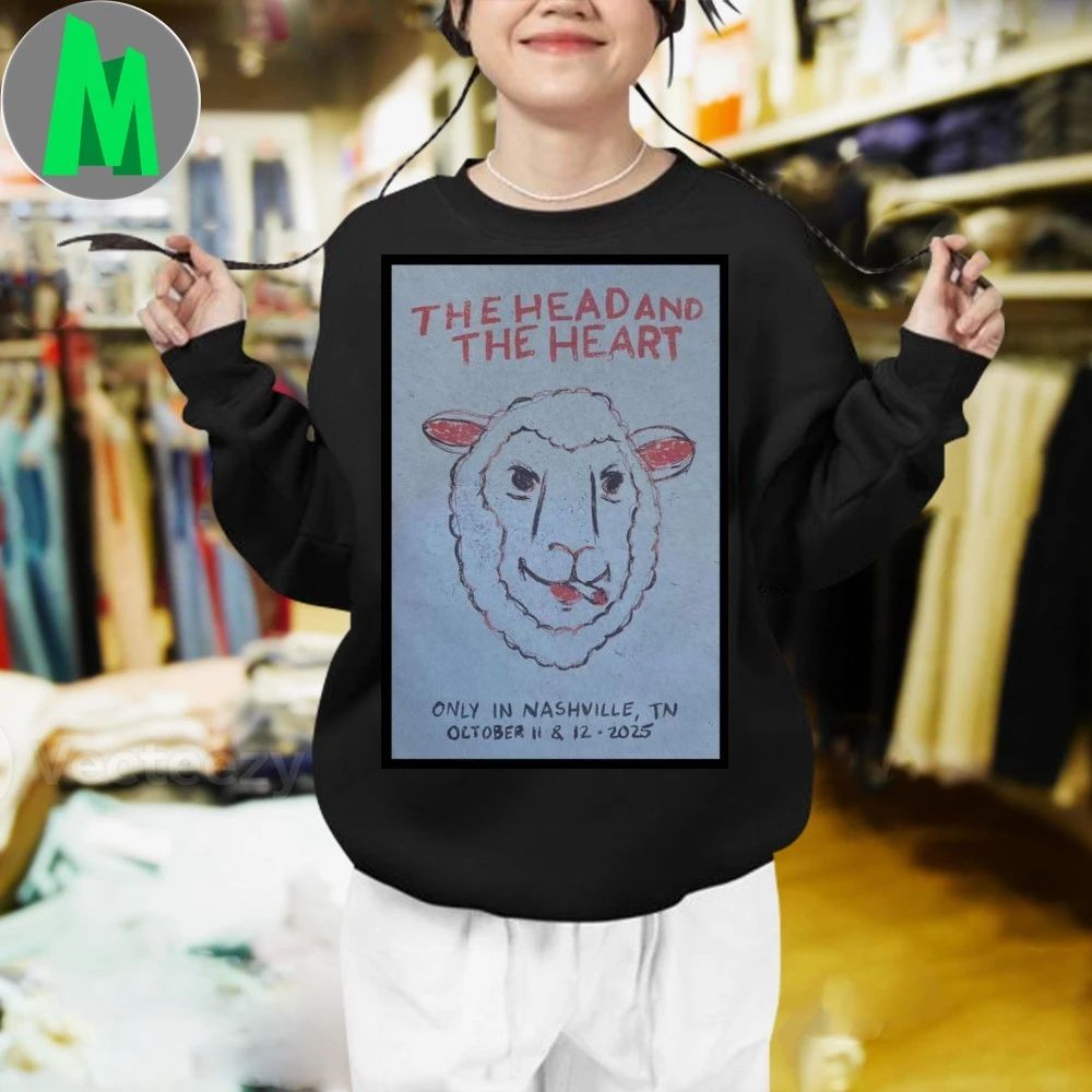 The Head And The Heart Nashville, TN October 11-12 2025 Concert Poster Shirt