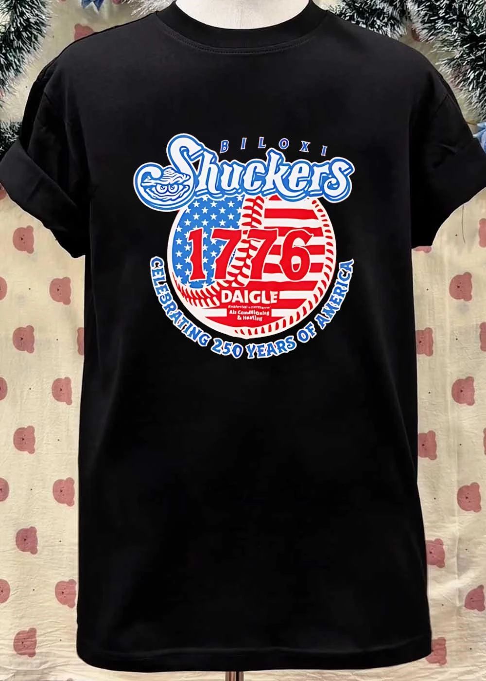 Daigle Air Conditioning & Heating Biloxi Shuckers 1776 Celebrating 250 Years of America Shirt