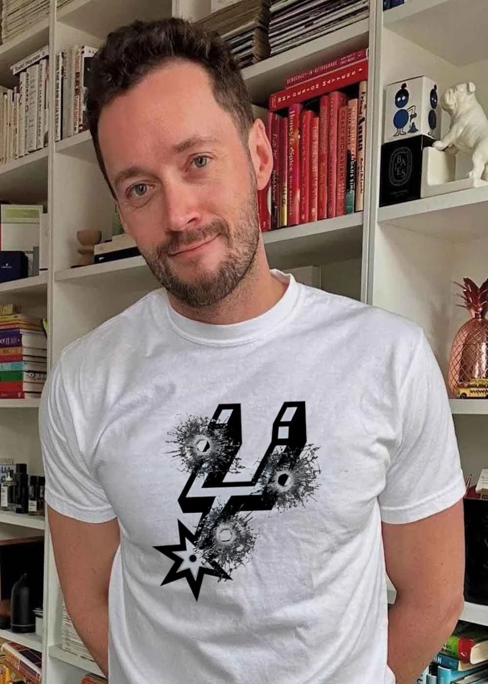 San Antonio Spurs Logo With Glass Bullet Holes T-Shirt