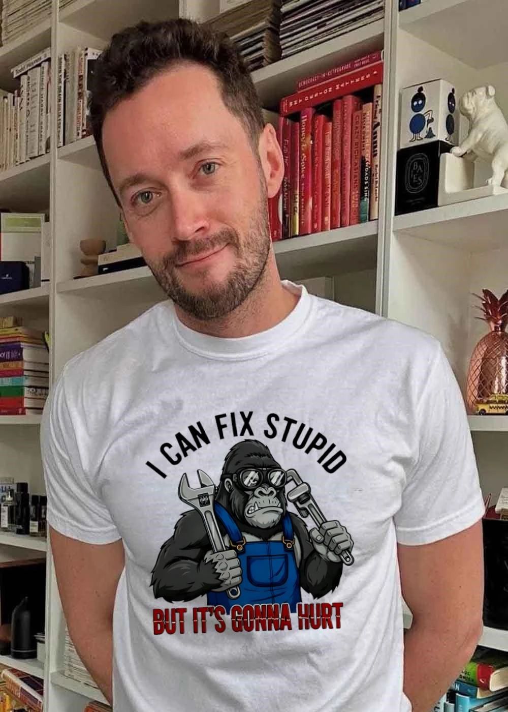 I Can Fix Stupid But It’s Gonna Hurt Gorilla Mechanic shirt