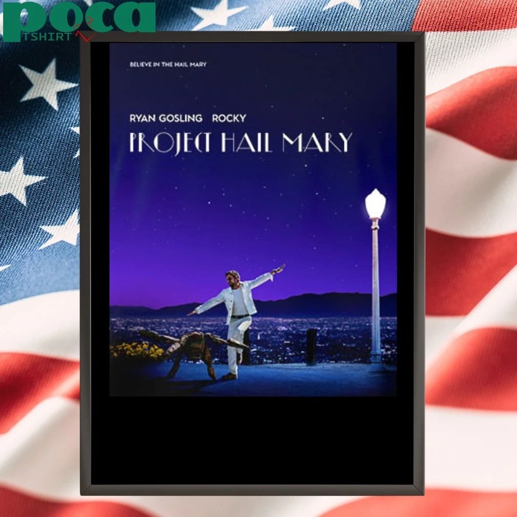 Project Hail Mary Inspired Poster La La Land Ryan Gosling Rocky Unisex T Shirt