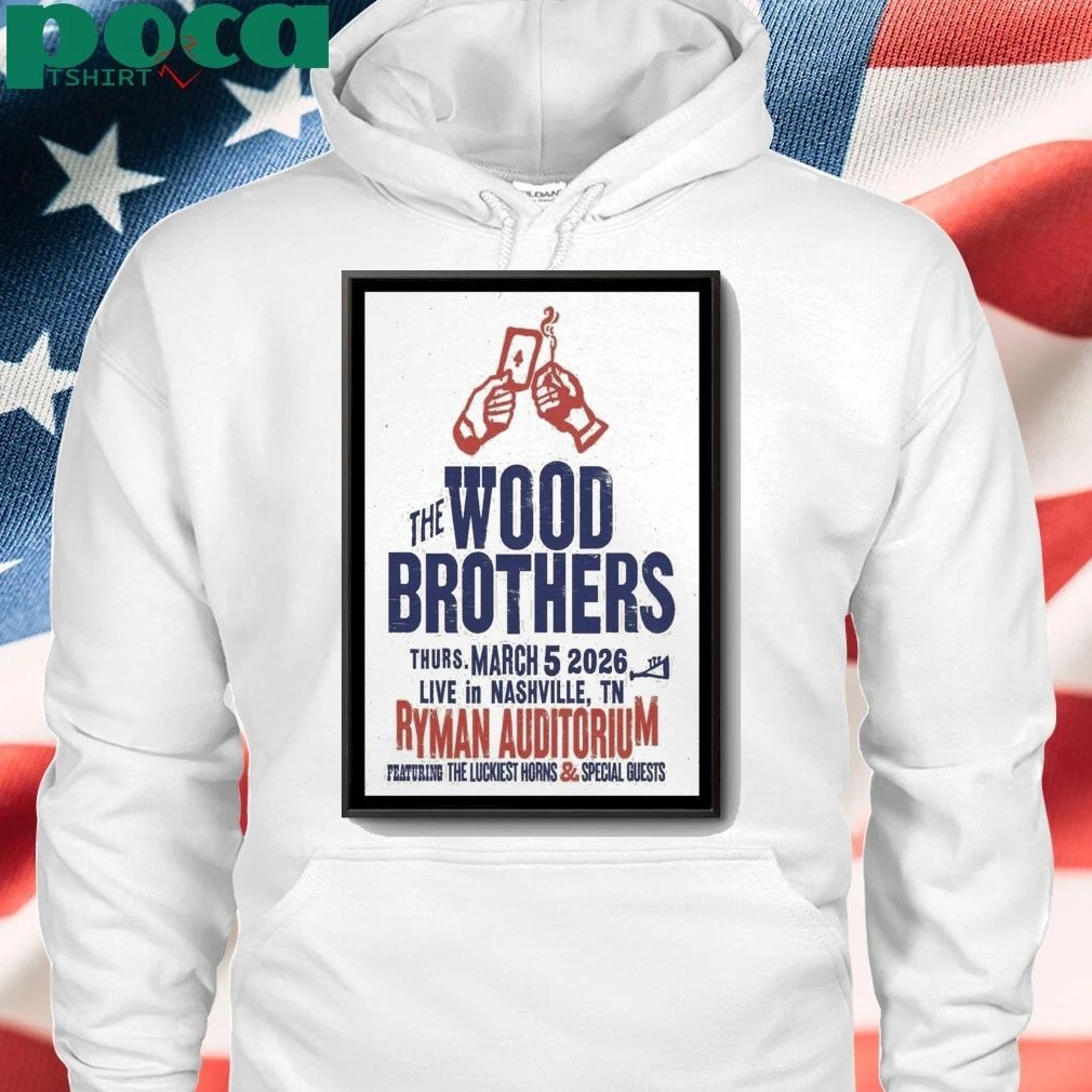 The Wood Brothers March 5 2026 Nashville, Tennessee Poster shirt