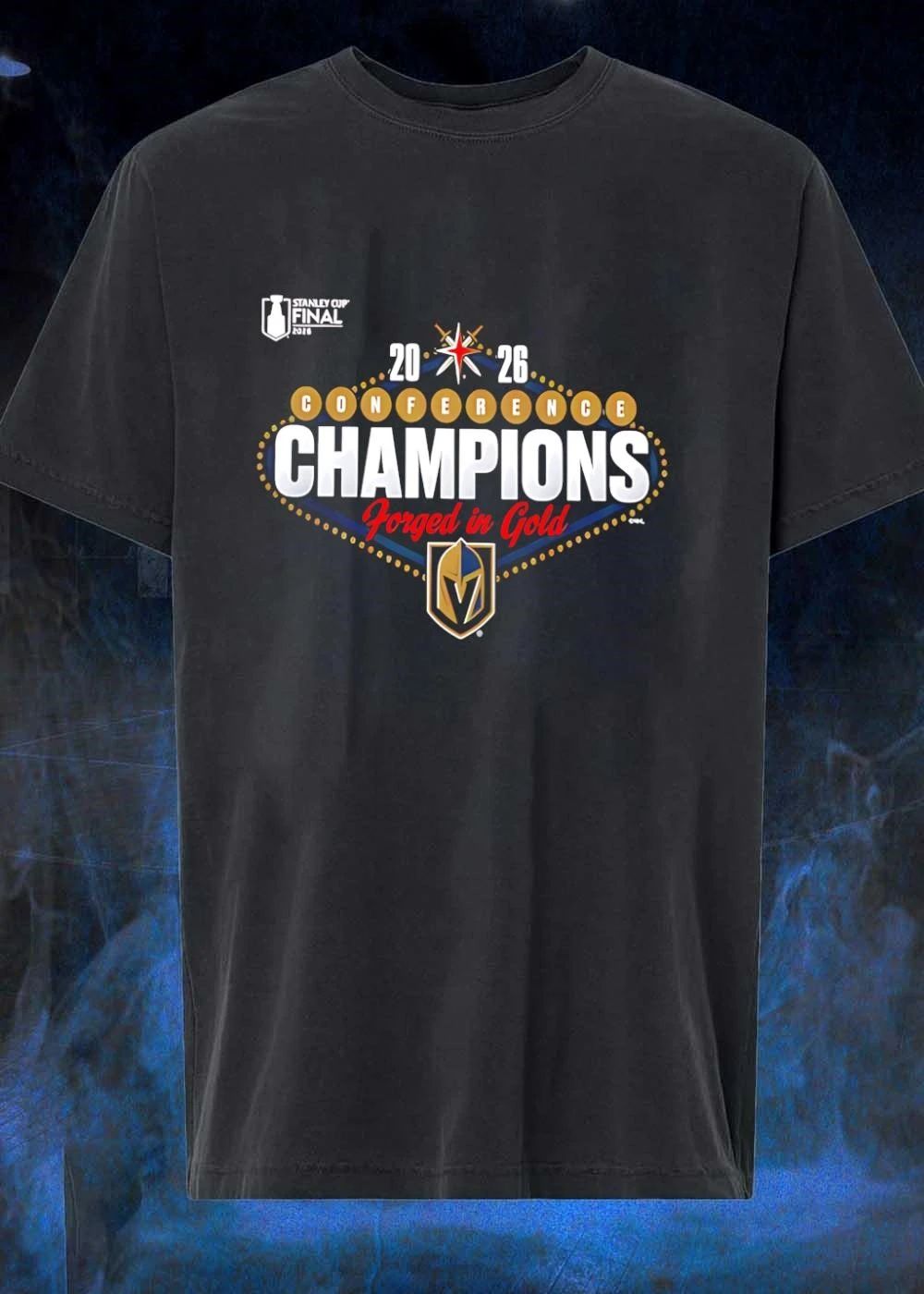 Vegas Golden Knights 2026 Conference Champions Forged In Gold Stanley Cup Final shirt