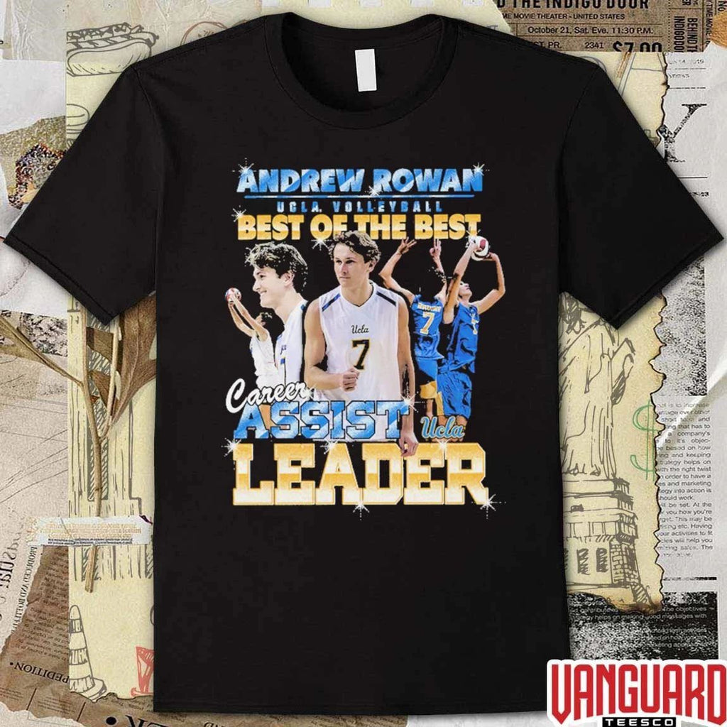 Andrew Rowan UCLA Bruins Pop-up Shop Volleyball Best Of The Best Career Assist Leader t-shirt