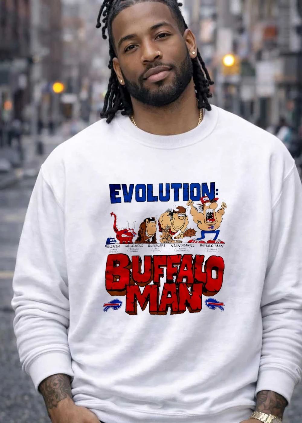 Evolution Billfish Billasaurus Buffalape Neandrabill Buffalo Man Buffalo Man shirt