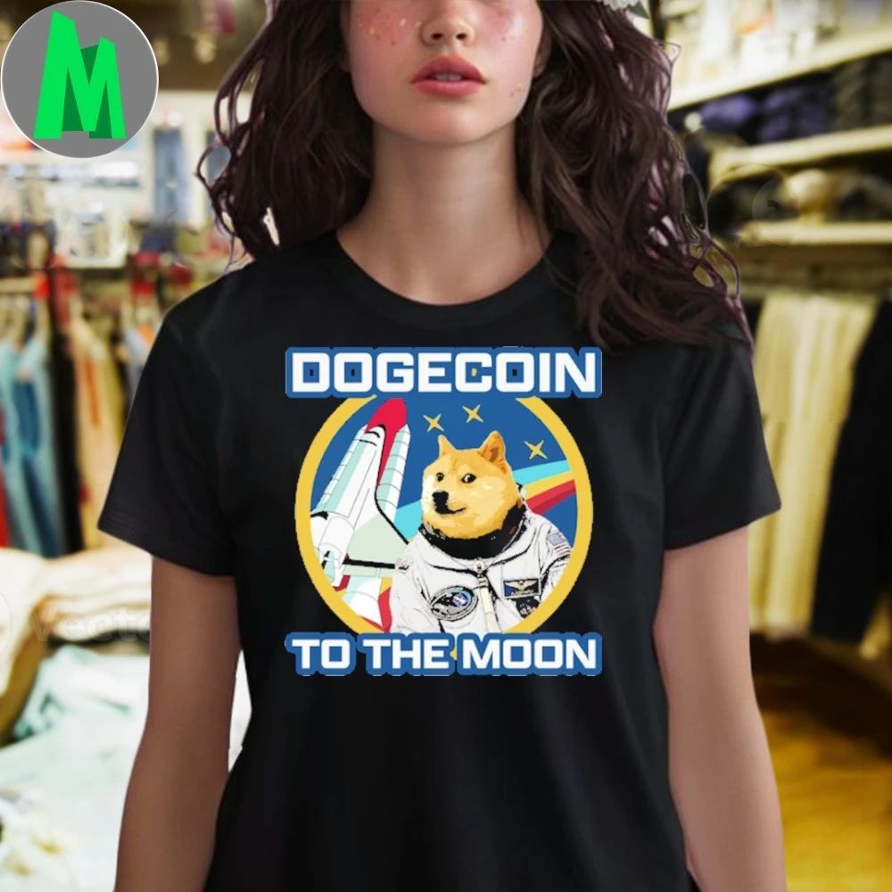 Shiba Inu Dogecoin to the Moon T-Shirt