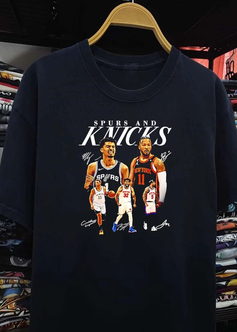 Spurs And Knicks Basketball Players Victor Wembanyama Jalen Brunson shirt